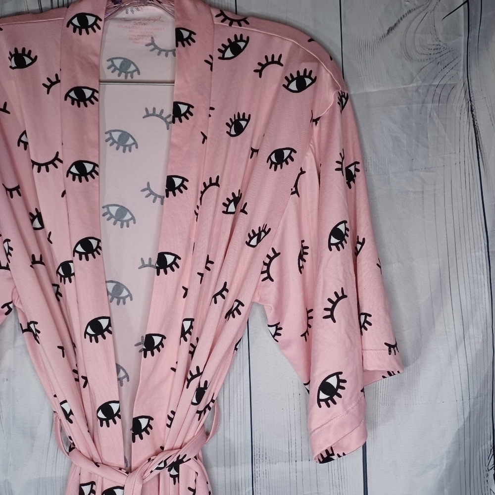 Spoiled Angel Pink Robe With Eye Print View 3